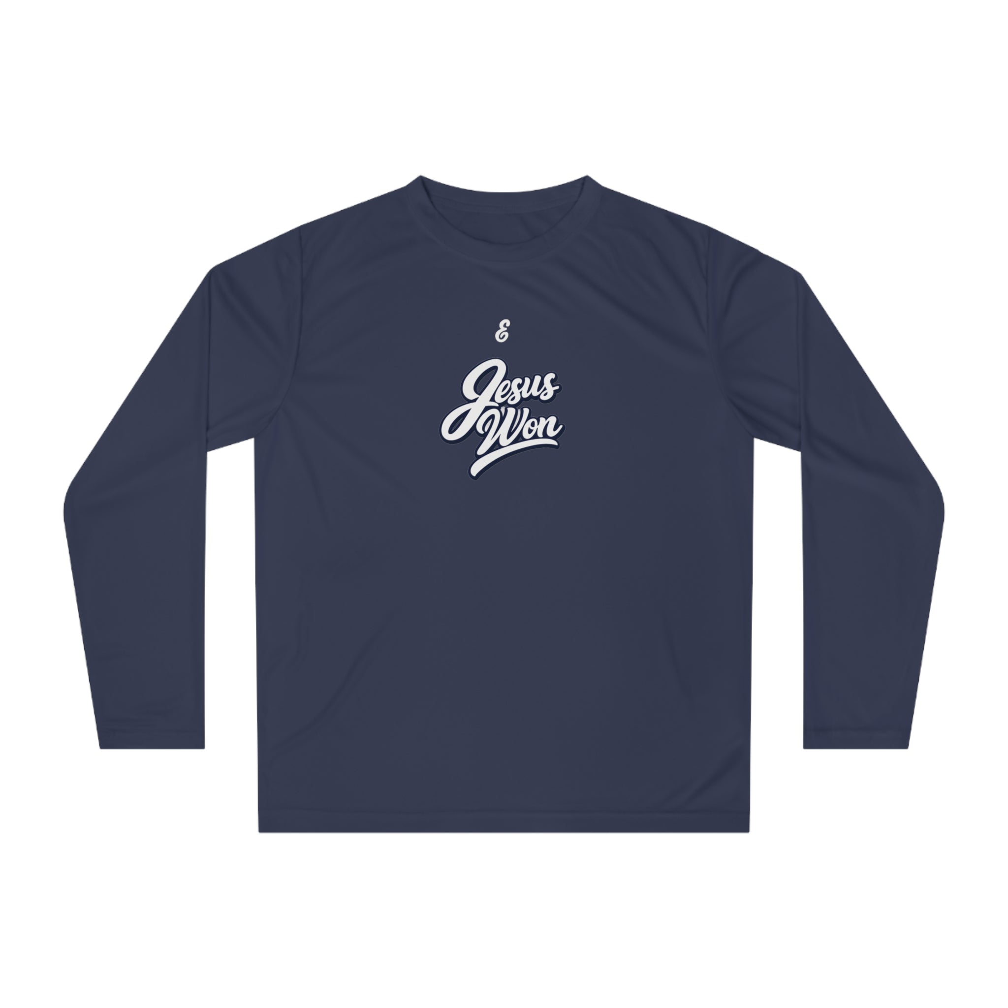 Jesus Won Long Sleeve Performance Shirt